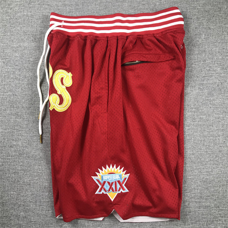 Men's San Francisco 49ers Scarlet Pocket Shorts1 football jersey product view 3