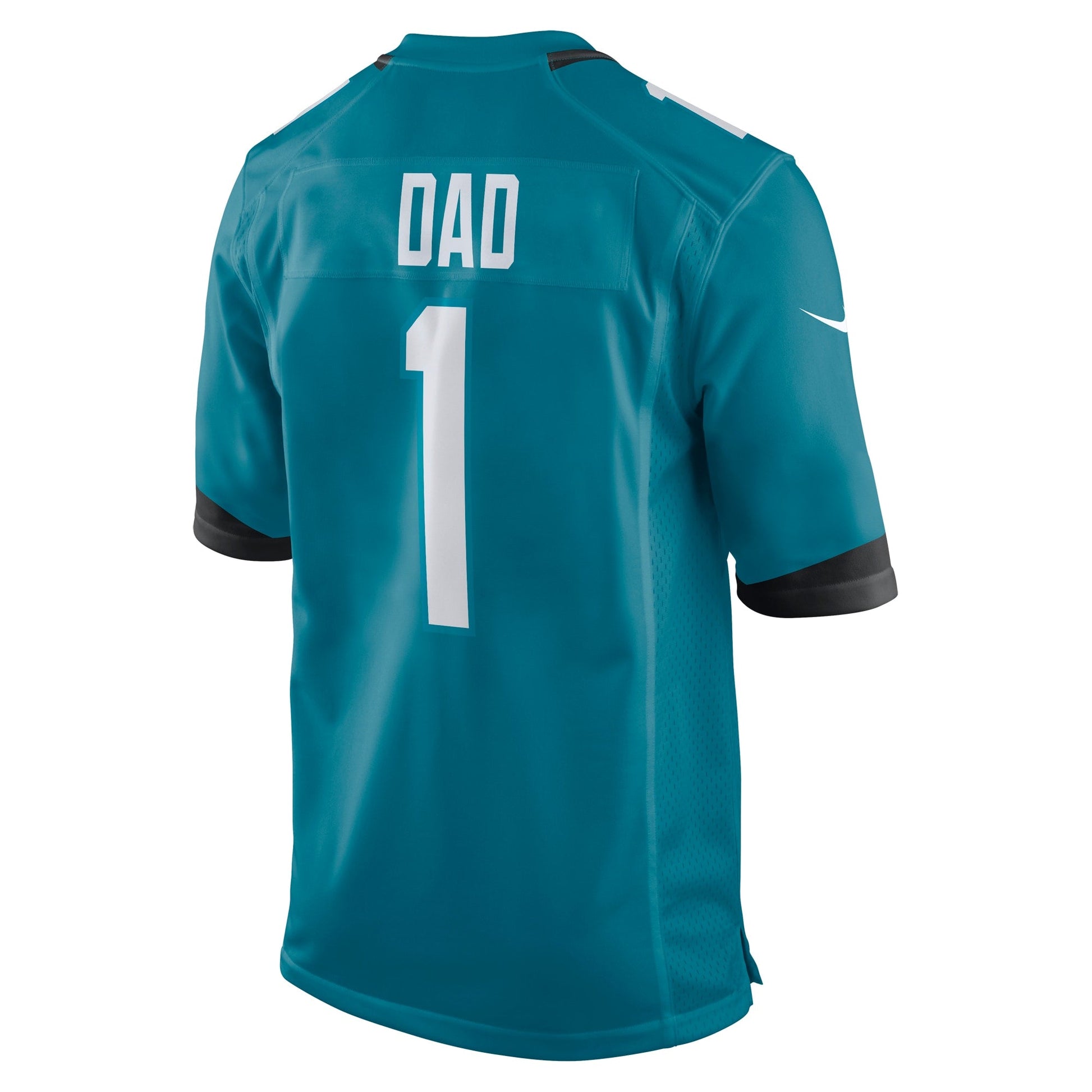 Number 1 Dad Jacksonville Jaguars Nike Game Jersey - Teal football jersey product view 3