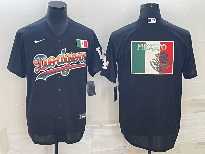 Men's Los Angeles Dodgers Black Alternate Replica Team Jersey1 baseball jersey product view 1