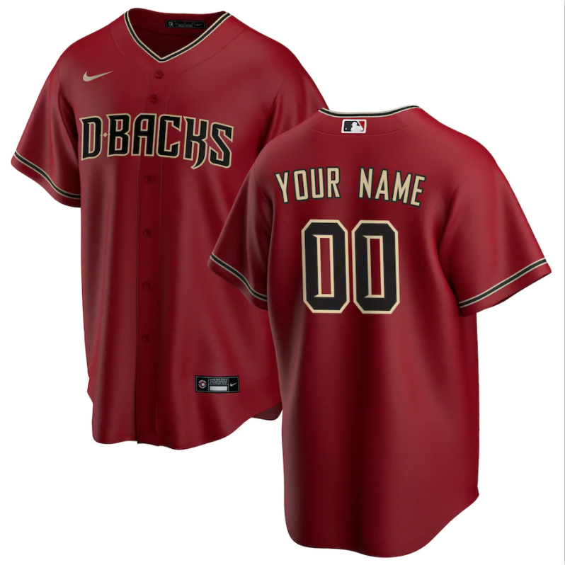 Men's Arizona Diamondbacks Red Custom Stitched Baseball Jersey1 baseball jersey product view 1