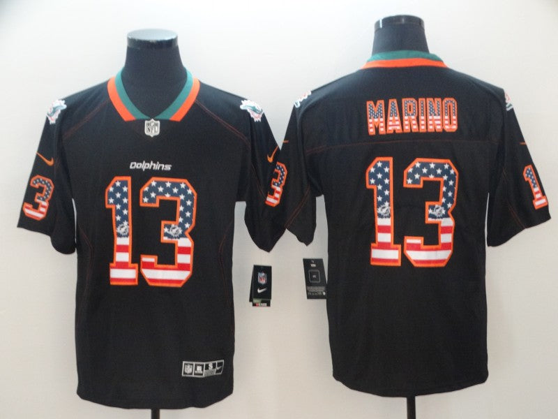 Men's Miami Dolphins Dan Marino #13 Black Game Jersey1 football jersey product view 1