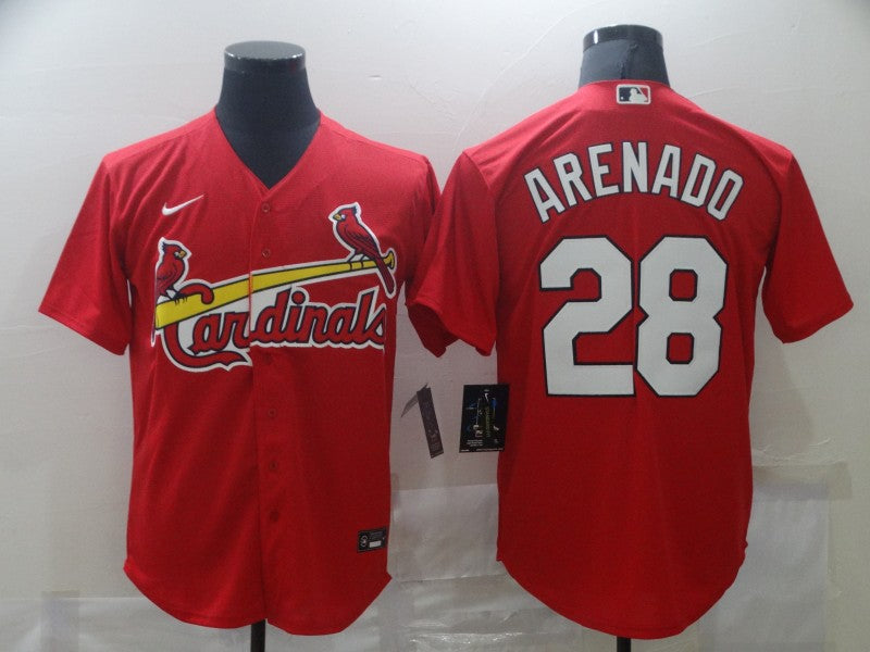 Men's St. Louis Cardinals Nolan Arenado #28 Red Replica Baseball Jersey1 baseball jersey product view 1