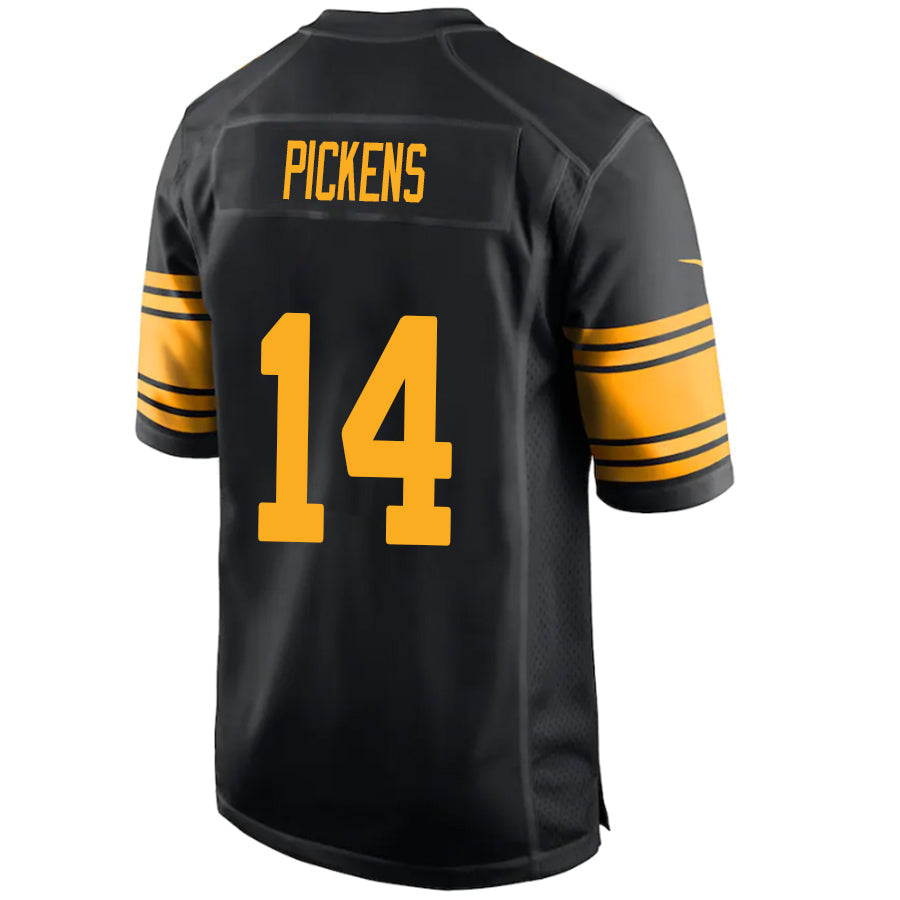 #14 George Pickens Player P.Steelers Black Game Football Jerseys football jersey product view 1