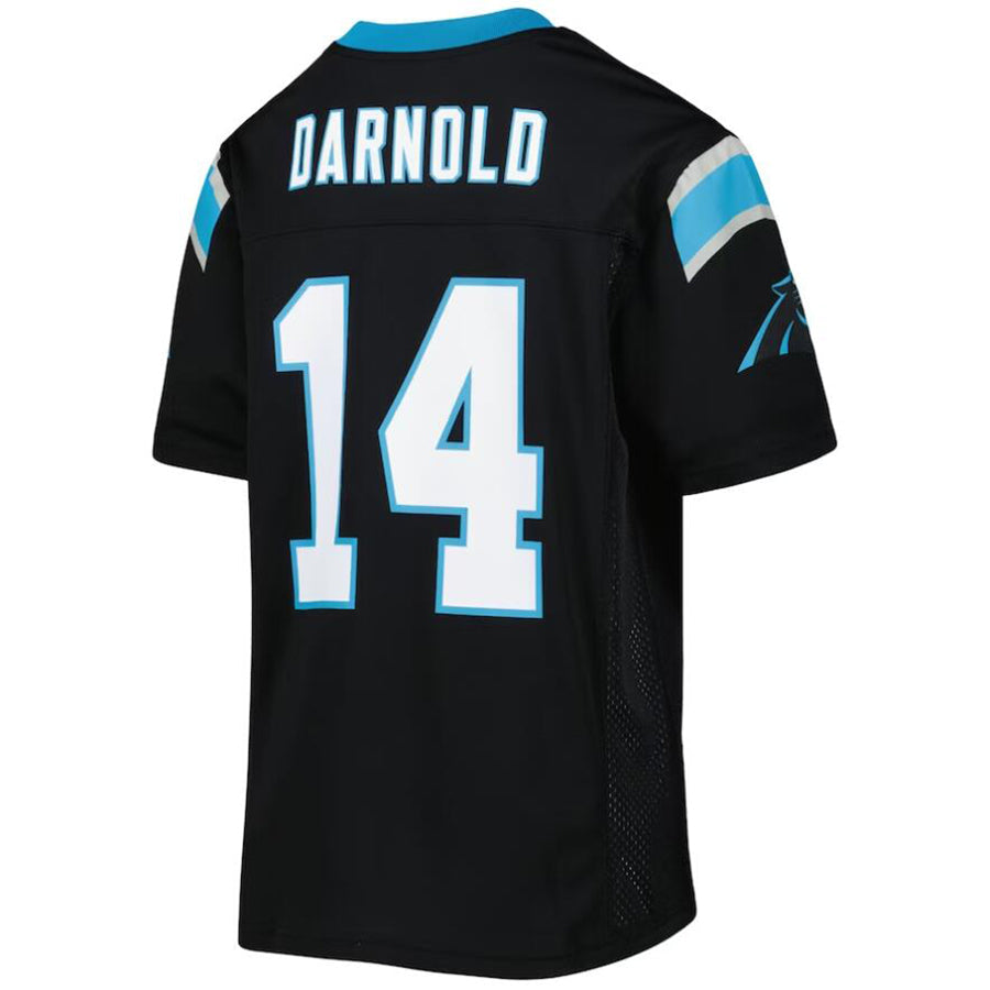 C.Panthers #14 Sam Darnold Black Replica Player Game Football Jerseys football jersey product view 1