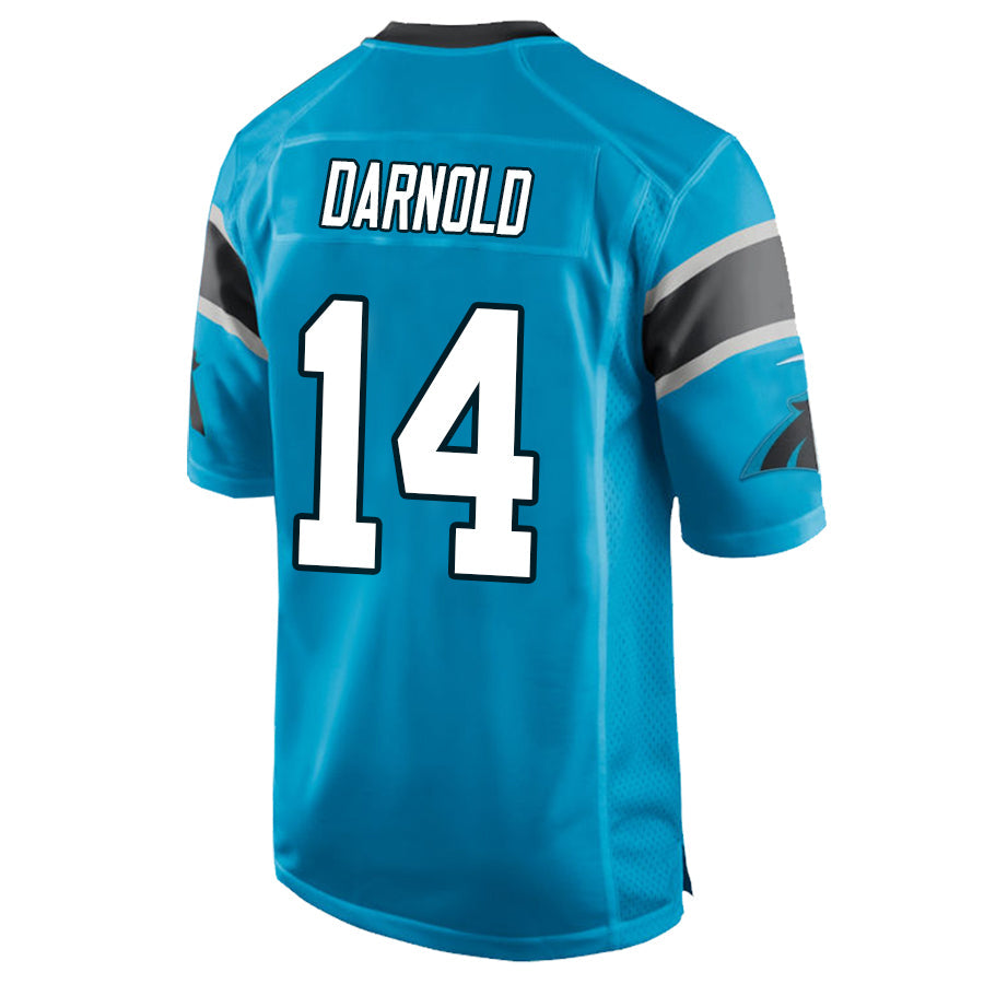 C.Panthers #14 Sam Darnold Blue Stitched Player Game Football Jerseys football jersey product view 1