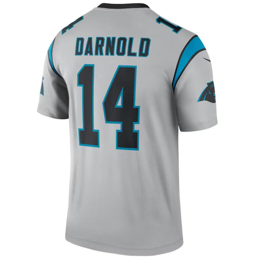 C.Panthers #14 Sam Darnold Gray Stitched Player Game Football Jerseys football jersey product view 1