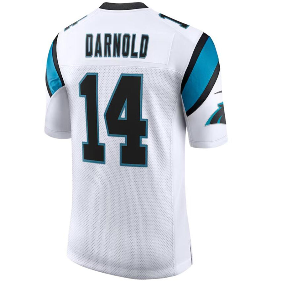 C.Panthers #14 Sam Darnold White Vapor Limited Player Game Football Jerseys football jersey product view 1