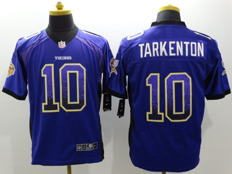 Men's Minnesota Vikings Fran Tarkenton #10 Purple Game Jersey1 football jersey product view 1