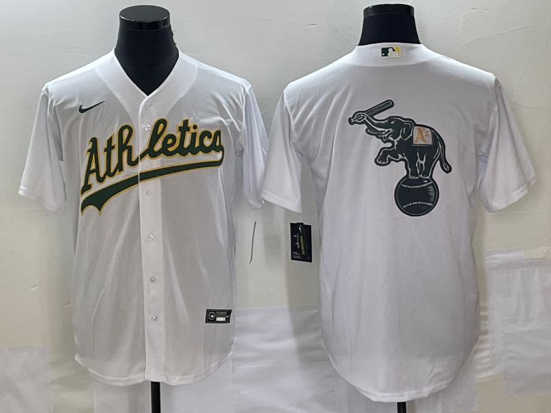 Men's Oakland Athletics White Home Replica Game Jersey1 baseball jersey product view 1