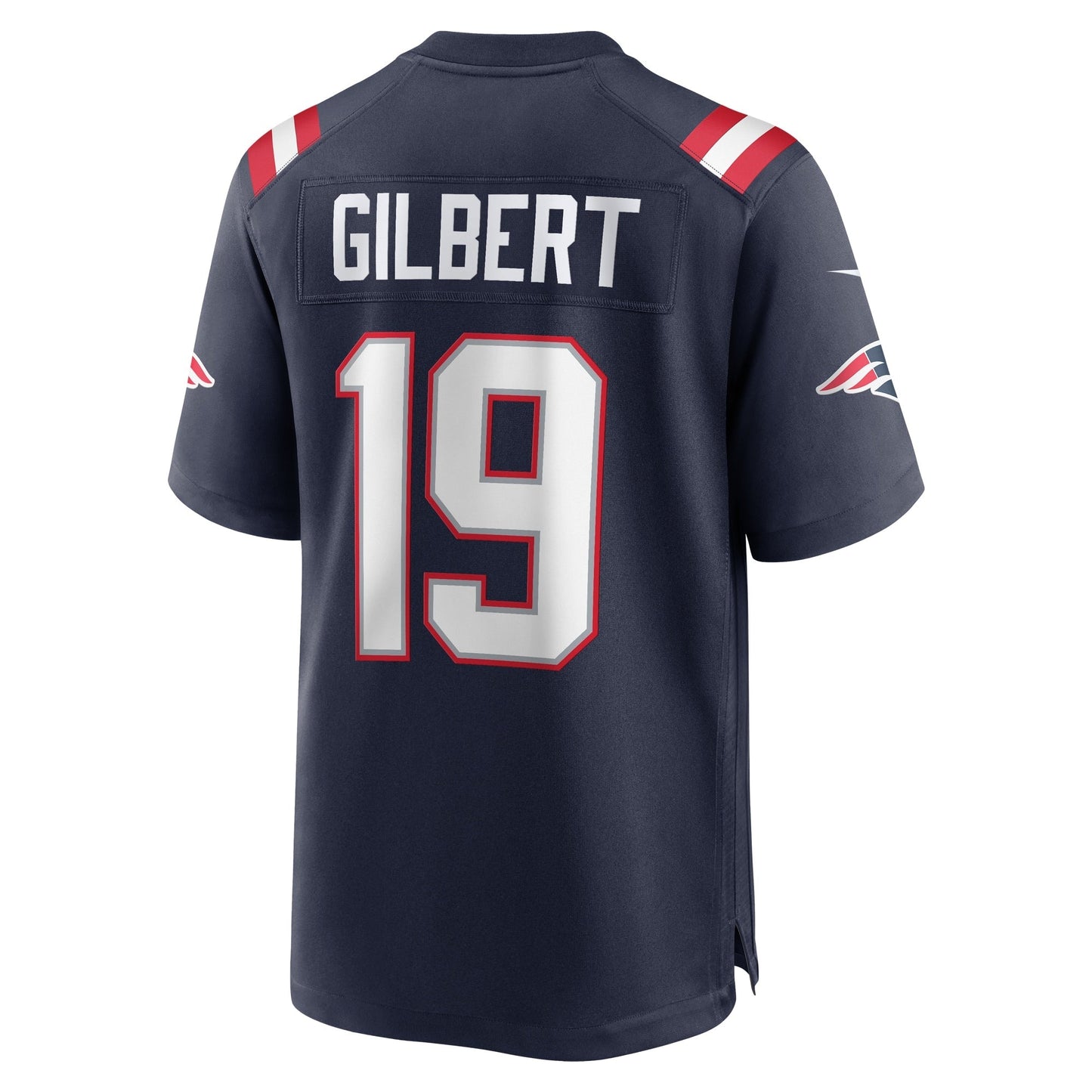 Garrett Gilbert New England Patriots Nike Home Game Jersey - Navy football jersey product view 3