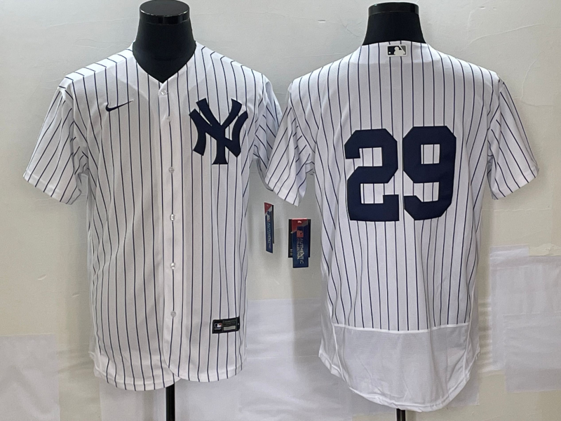 Men's New York Yankees Catfish Hunter #29 White Replica Player Name Jersey1 baseball jersey product view 1