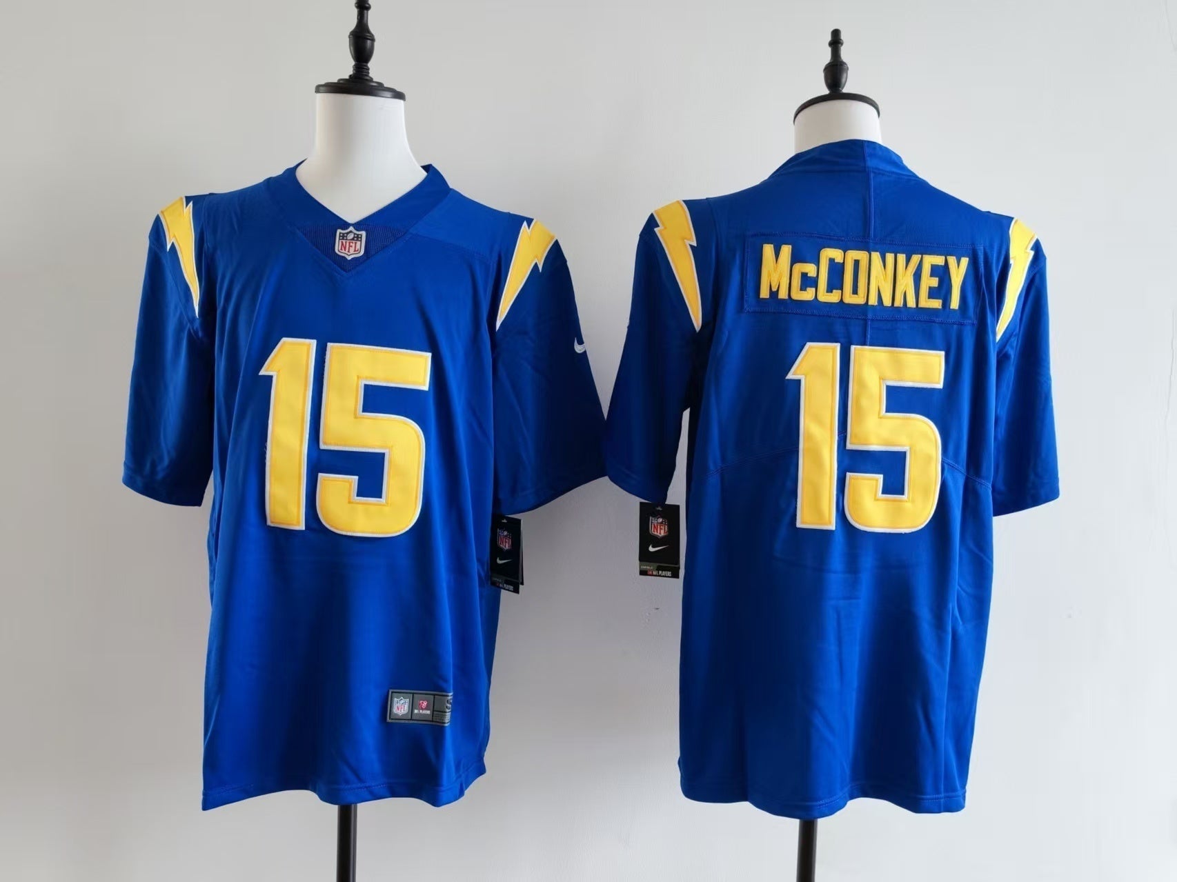 Men's San Diego Chargers Ladd McConkey Jersey football jersey product view 1