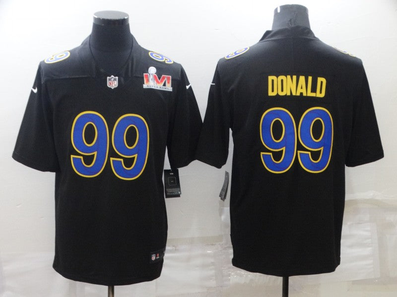 Men's Los Angeles Rams Aaron Donald #99 Black Game Jersey1 football jersey product view 1