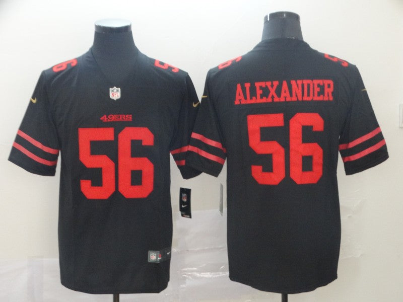 Men's San Francisco 49ers Kwon Alexander #56 Black Game Jersey1 football jersey product view 1