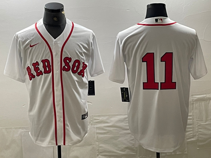 Men's Boston Red Sox Rafael Devers #11 White Home Limited Player Jersey1 baseball jersey product view 1