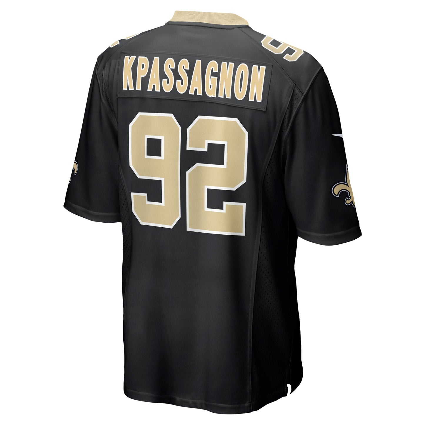 Tanoh Kpassagnon New Orleans Saints Nike Game Jersey - Black football jersey product view 3