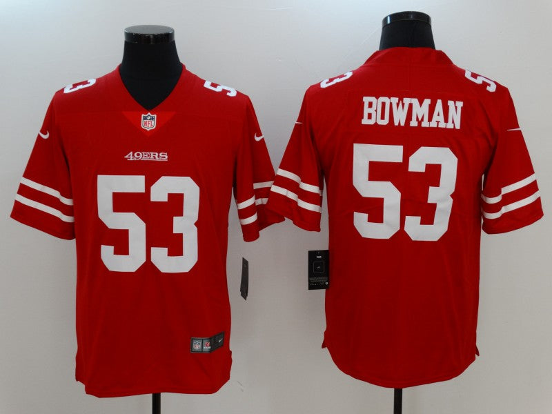 Men's San Francisco 49ers Navoro Bowman #53 Red Game Jersey1 football jersey product view 1