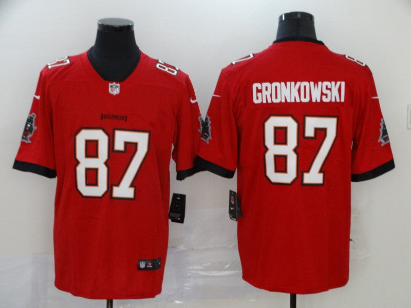 Men's Tampa Bay Buccaneers Rob Gronkowski #87 Red Game Jersey1 football jersey product view 1
