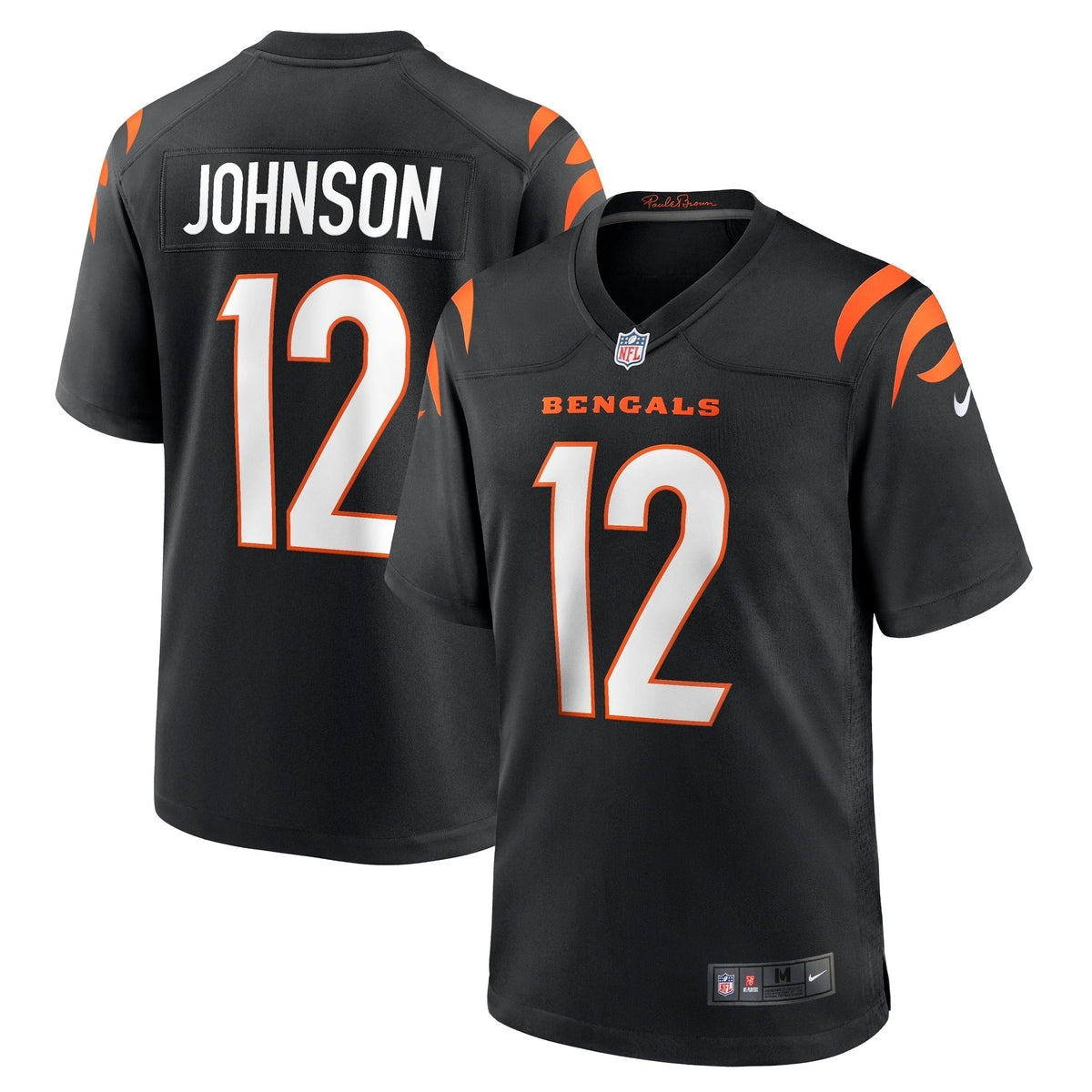 Tyron Johnson Cincinnati Bengals Nike Home Game Jersey - Black football jersey product view 1