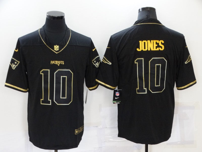 Men's New England Patriots Mac Jones #10 Black Game Jersey1 football jersey product view 1