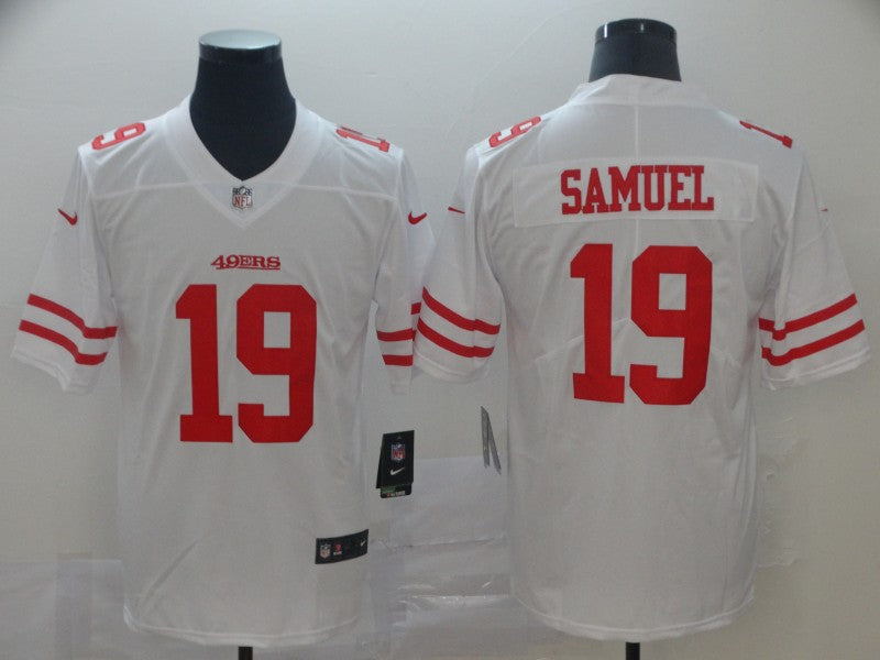 Men's San Francisco 49ers Deebo Samuel #19 White Game Jersey1 football jersey product view 1