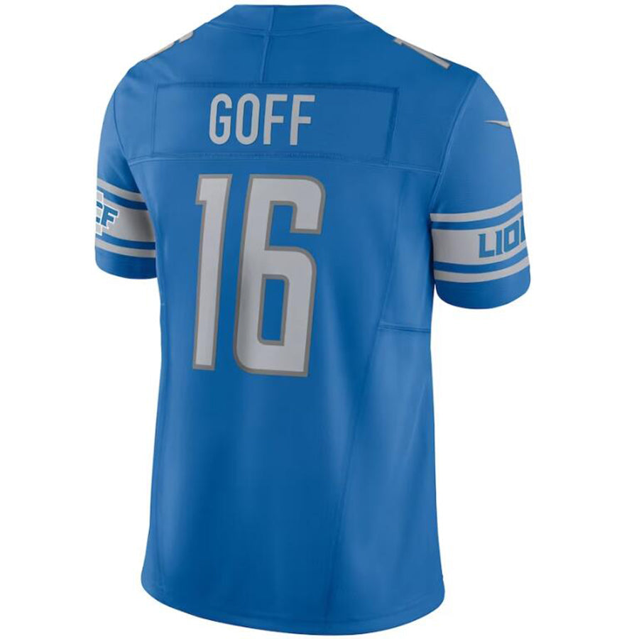 D.Lions #16 Jared Goff Player Blue Vapor F.U.S.E. Limited Stitched Football Jerseys football jersey product view 1