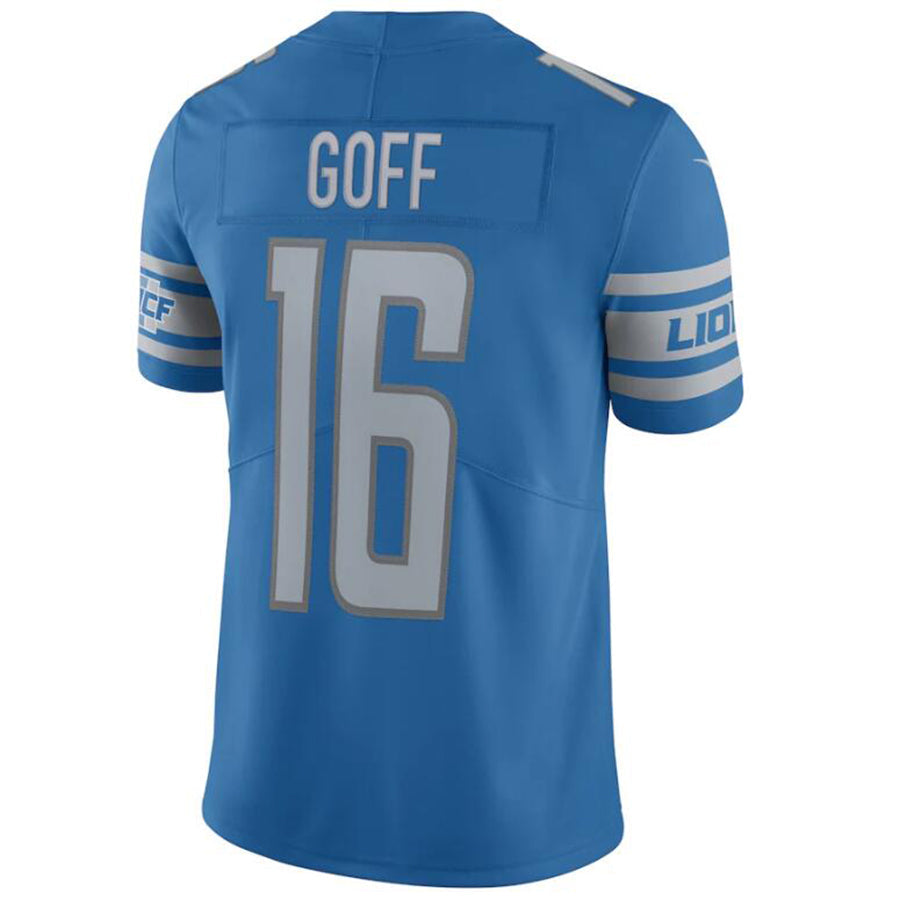 D.Lions #16 Jared Goff Player Blue Game Stitched Football Jerseys football jersey product view 1