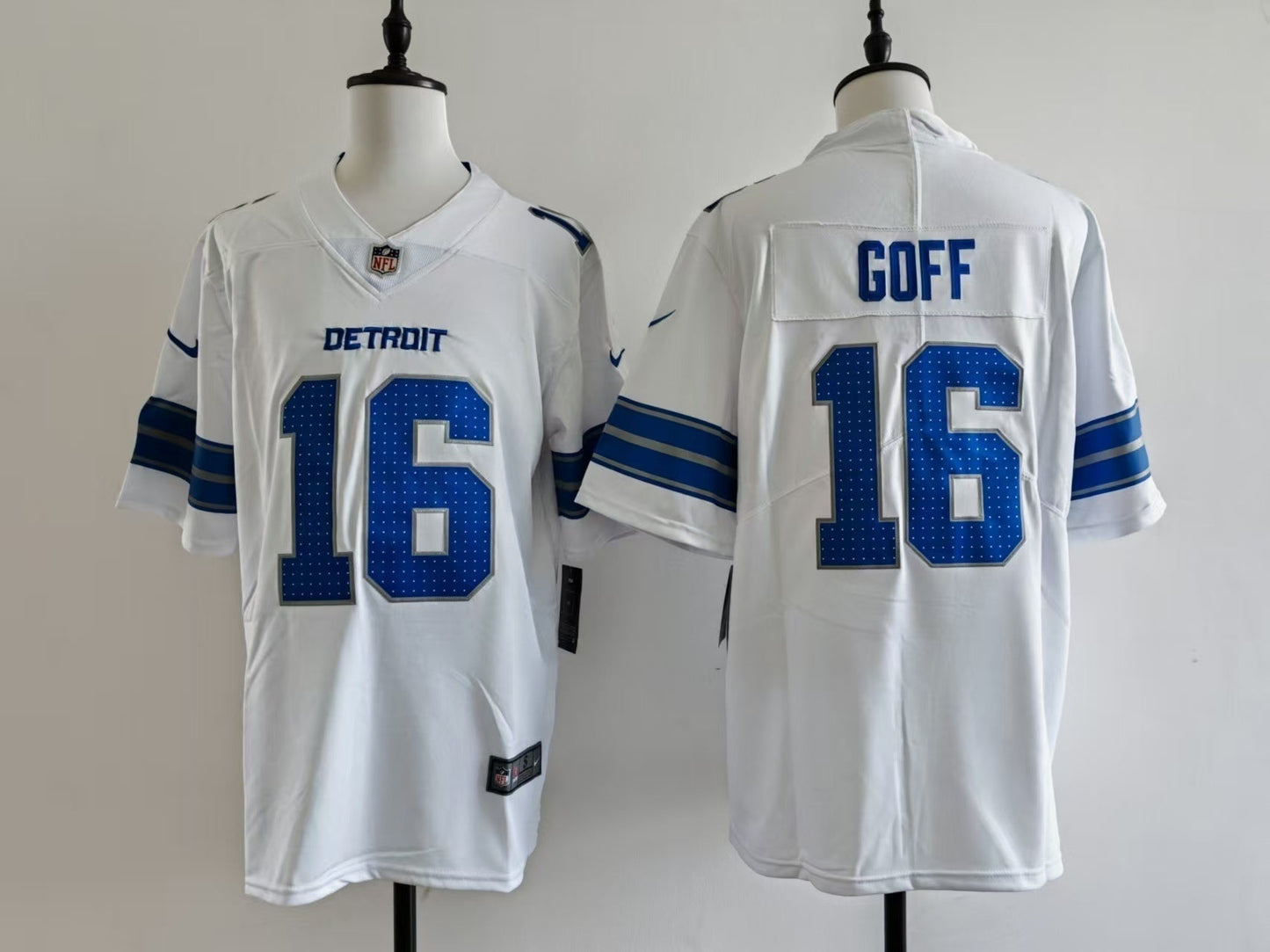 Men's Detroit Lions Jared Goff Jersey - White football jersey product view 1