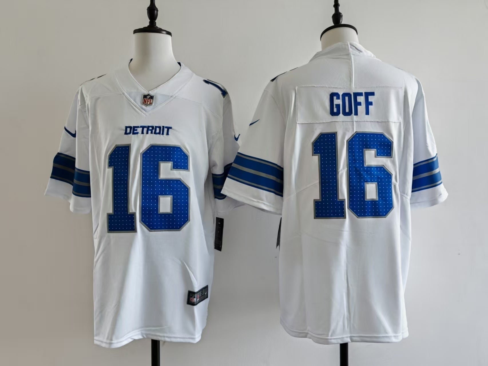 Men's Detroit Lions Jared Goff Jersey - White football jersey product view 1
