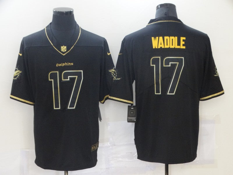 Men's Miami Dolphins Jaylen Waddle #17 Black Game Jersey1 football jersey product view 1