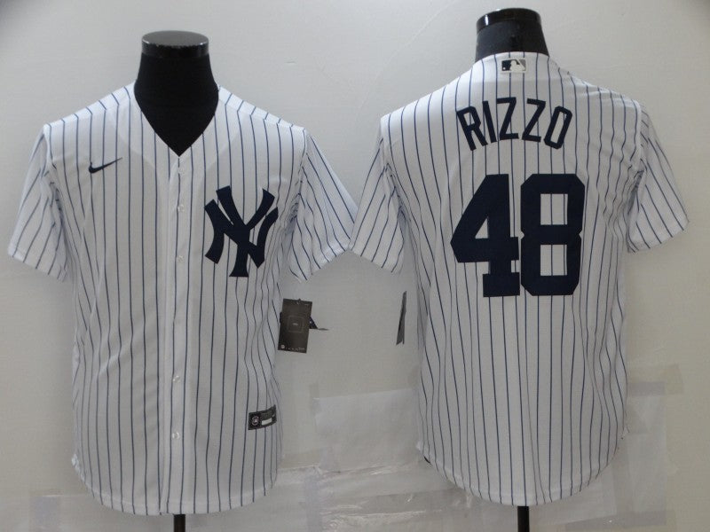 Men's New York Yankees Anthony Rizzo #48 White Replica Baseball Jersey1 baseball jersey product view 1