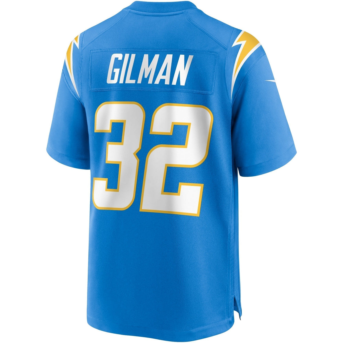 Alohi Gilman Los Angeles Chargers Nike Game Jersey - Powder Blue football jersey product view 3