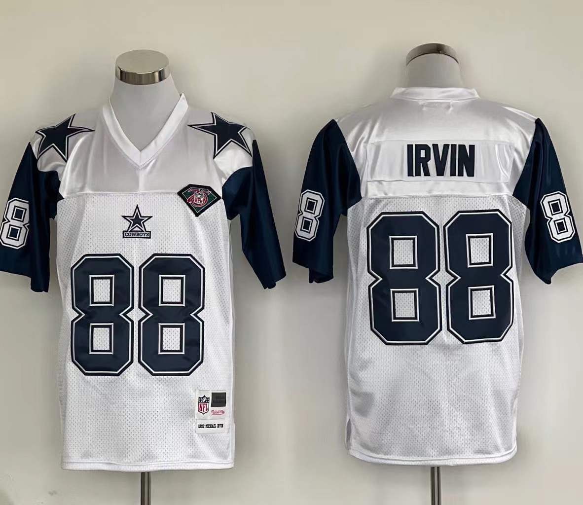 Men's Dallas Cowboys Michael Irvin White Legacy Replica Jersey1 football jersey product view 1