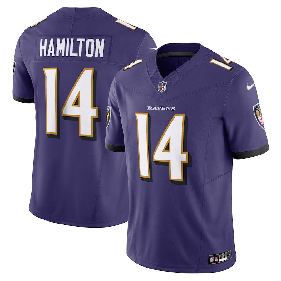 Kyle Hamilton Baltimore Ravens Vapor F.U.S.E. Limited Jersey - Purple football jersey product view 2