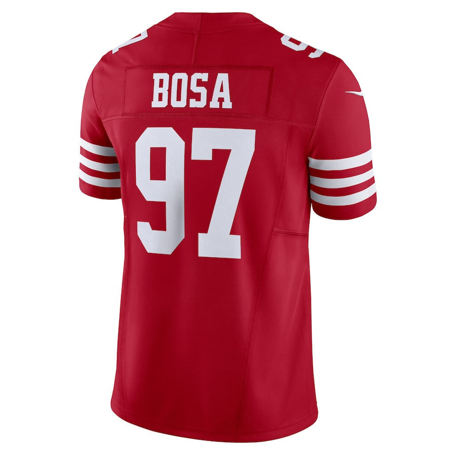 Nick Bosa San Francisco 49ers Vapor F.U.S.E. Limited Jersey - Scarlet football jersey product view 3