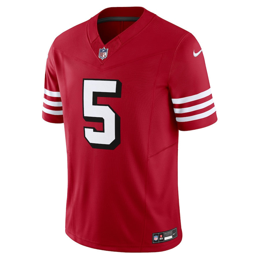 Trey Lance San Francisco 49ers Vapor F.U.S.E. Limited Jersey - Scarlet football jersey product view 2
