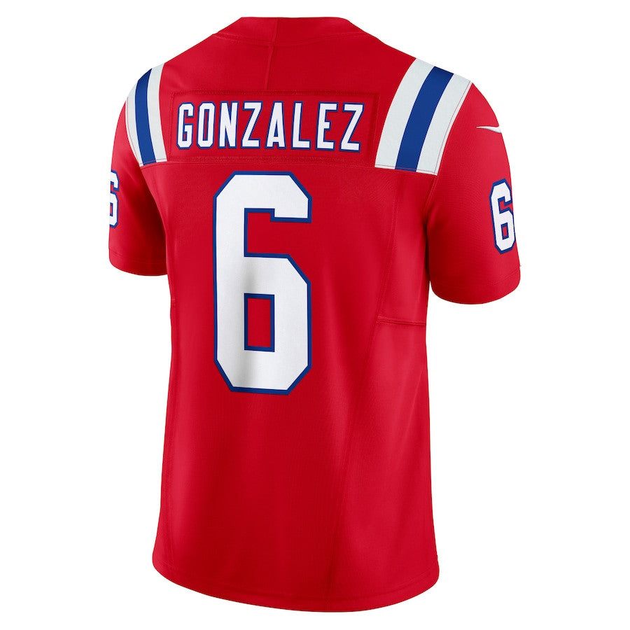 Christian Gonzalez England Patriots Vapor F.U.S.E. Limited Jersey - Red football jersey product view 3