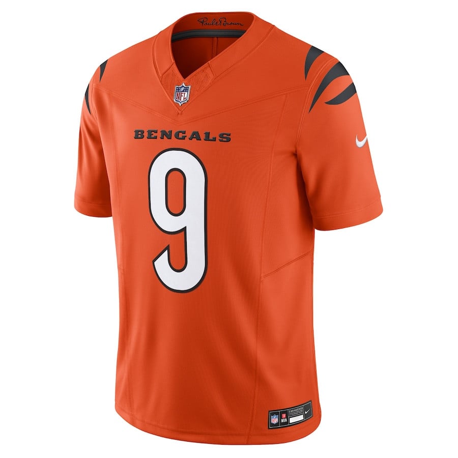 Joe Burrow Cincinnati Bengals Vapor F.U.S.E. Limited Jersey - Orange football jersey product view 2