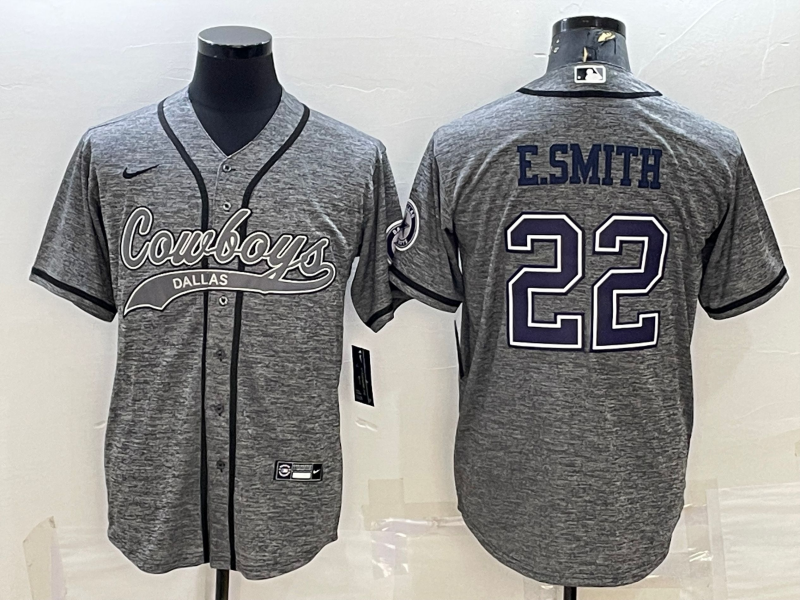 Men's Dallas Cowboys Emmitt Smith #22 Gray Player Jersey1 Joint Edition football jersey product view 1