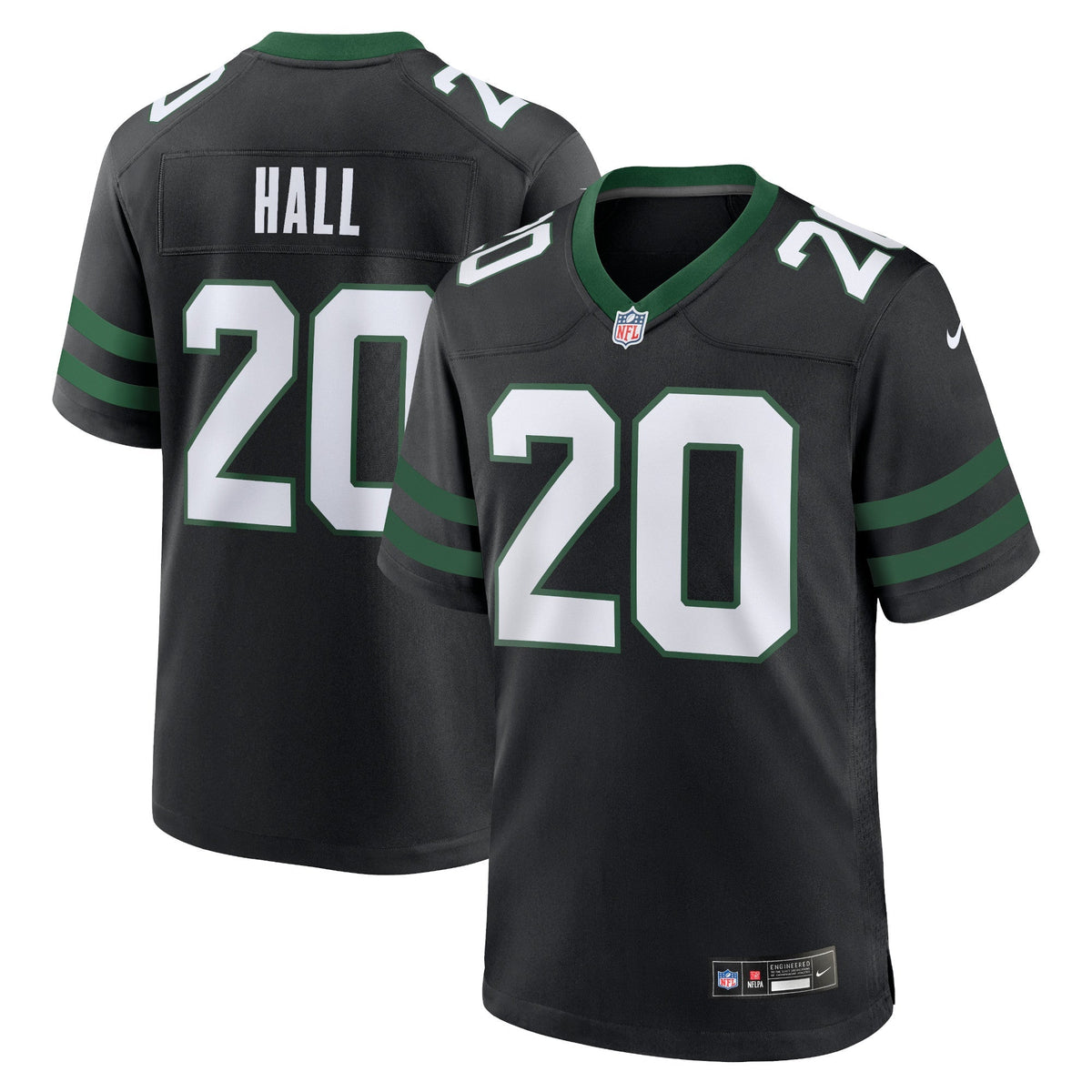 Breece Hall New York Jets Nike Alternate Game Jersey - Legacy Black football jersey product view 1