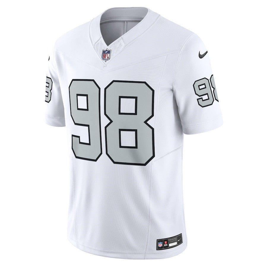 Maxx Crosby Las Vegas Raiders Vapor F.U.S.E. Limited Jersey - White football jersey product view 2