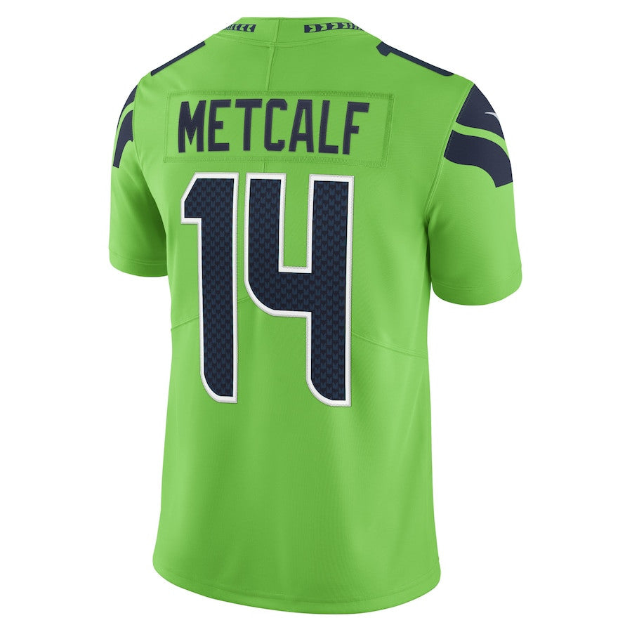 DK Metcalf Seattle Seahawks Vapor Limited Player Jersey - Neon Green football jersey product view 3