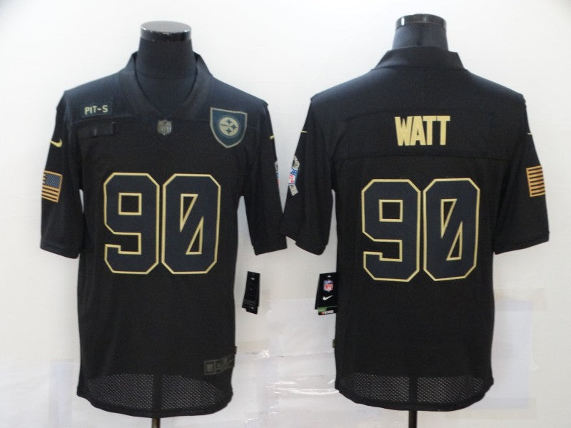 Men's Pittsburgh Steelers T.J. Watt Black Player Game Jersey1 football jersey product view 1