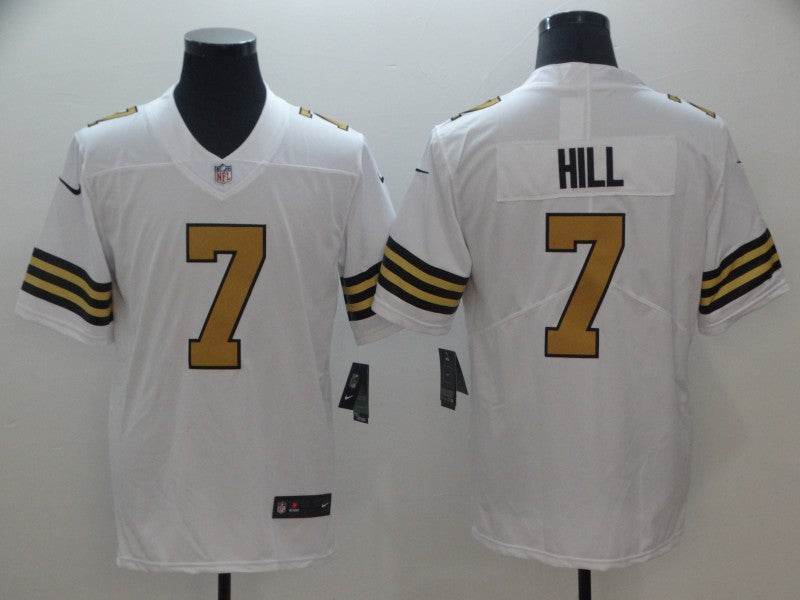 Men's New Orleans Saints Taysom Hill #7 White Player Game Jersey1 football jersey product view 1