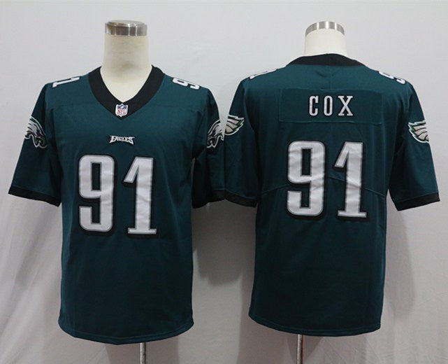 Men's Philadelphia Eagles Fletcher Cox #91 Midnight Green Game Jersey1 football jersey product view 1