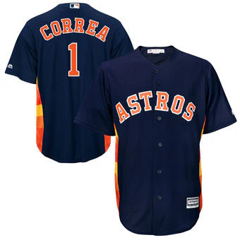 Carlos Correa Majestic Men's Houston Astros Navy Alternate Cool Base Player Jersey baseball jersey product view 1