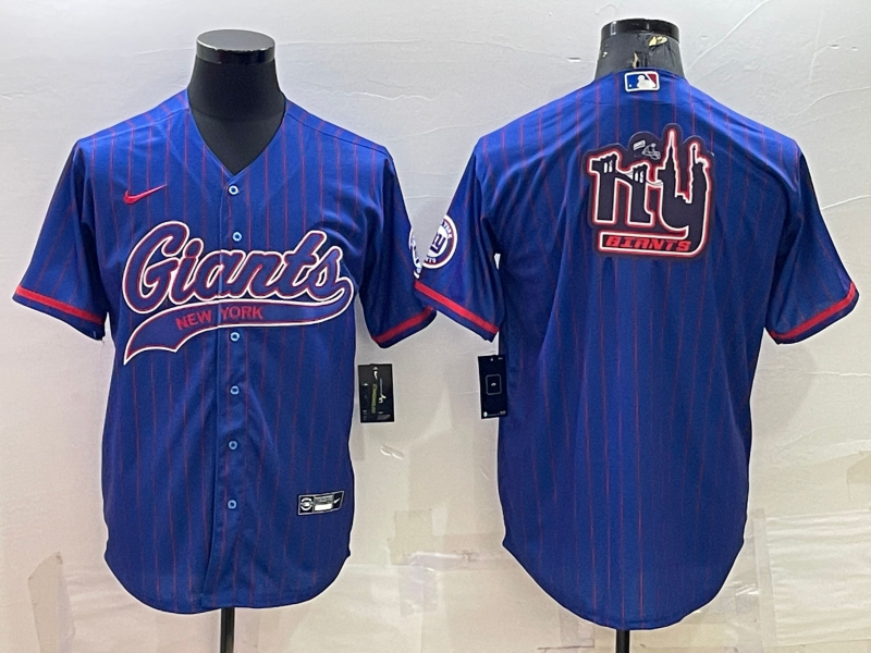 Men's New York Giants Blue Player Jersey1 football jersey product view 1