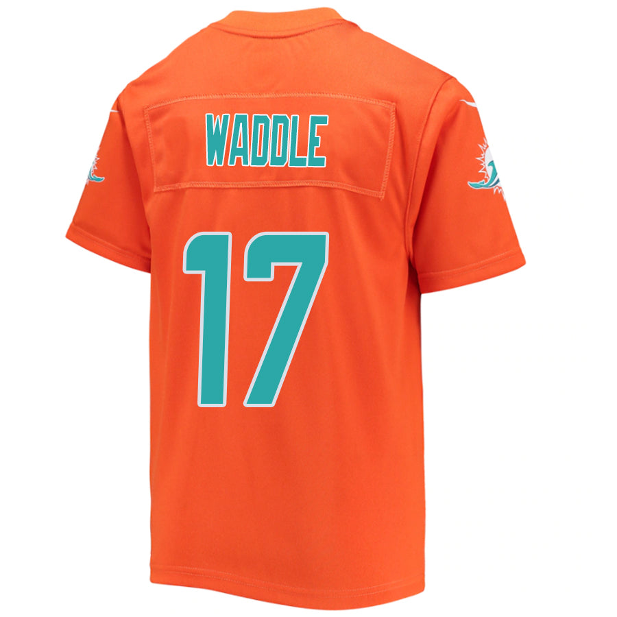 #17 Jaylen Waddle M.Dolphins Orange Game Stitched Football Jerseys football jersey product view 1