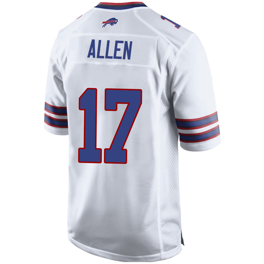 B.Bills #17 Josh Allen Player White Game American Stitched Football Jerseys football jersey product view 1