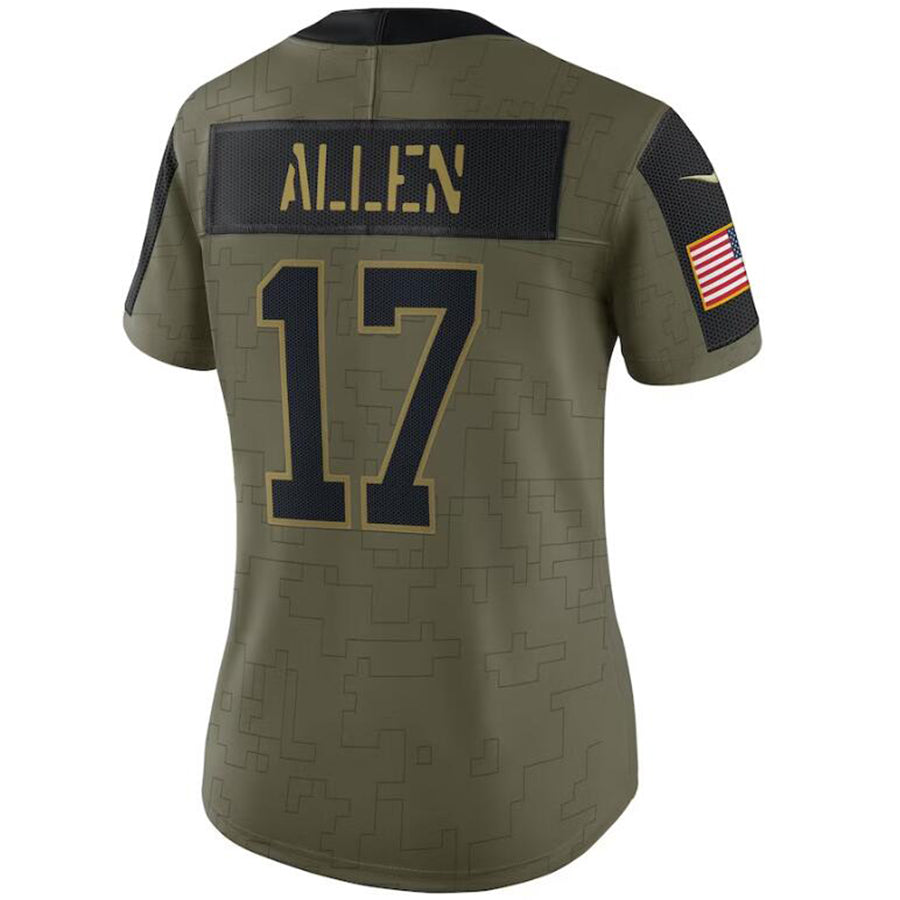 B.Bills #17 Josh Allen Olive Salute To Service Limited Player Football Jerseys football jersey product view 1